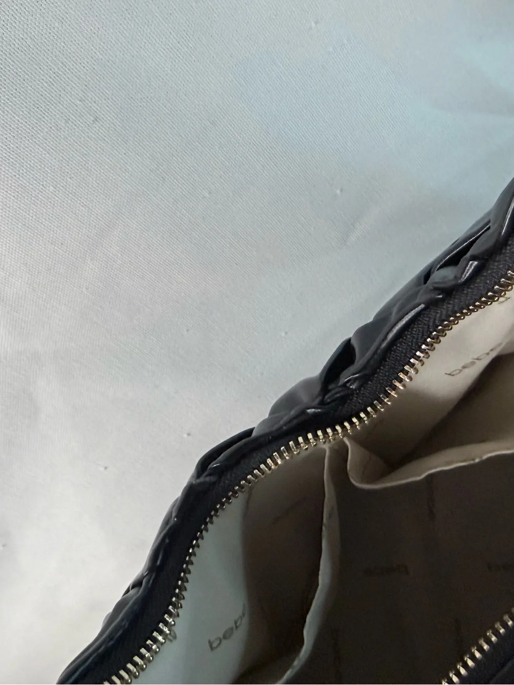 bebe Black Woven Hobo Shoulder Bag with Braided Handle